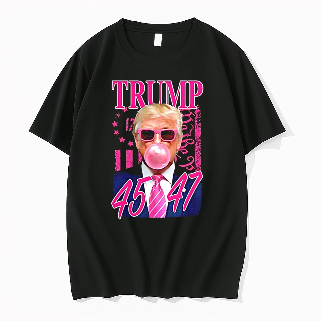 Trump 45 47 Bubble Gum Kids Pink Shirts
