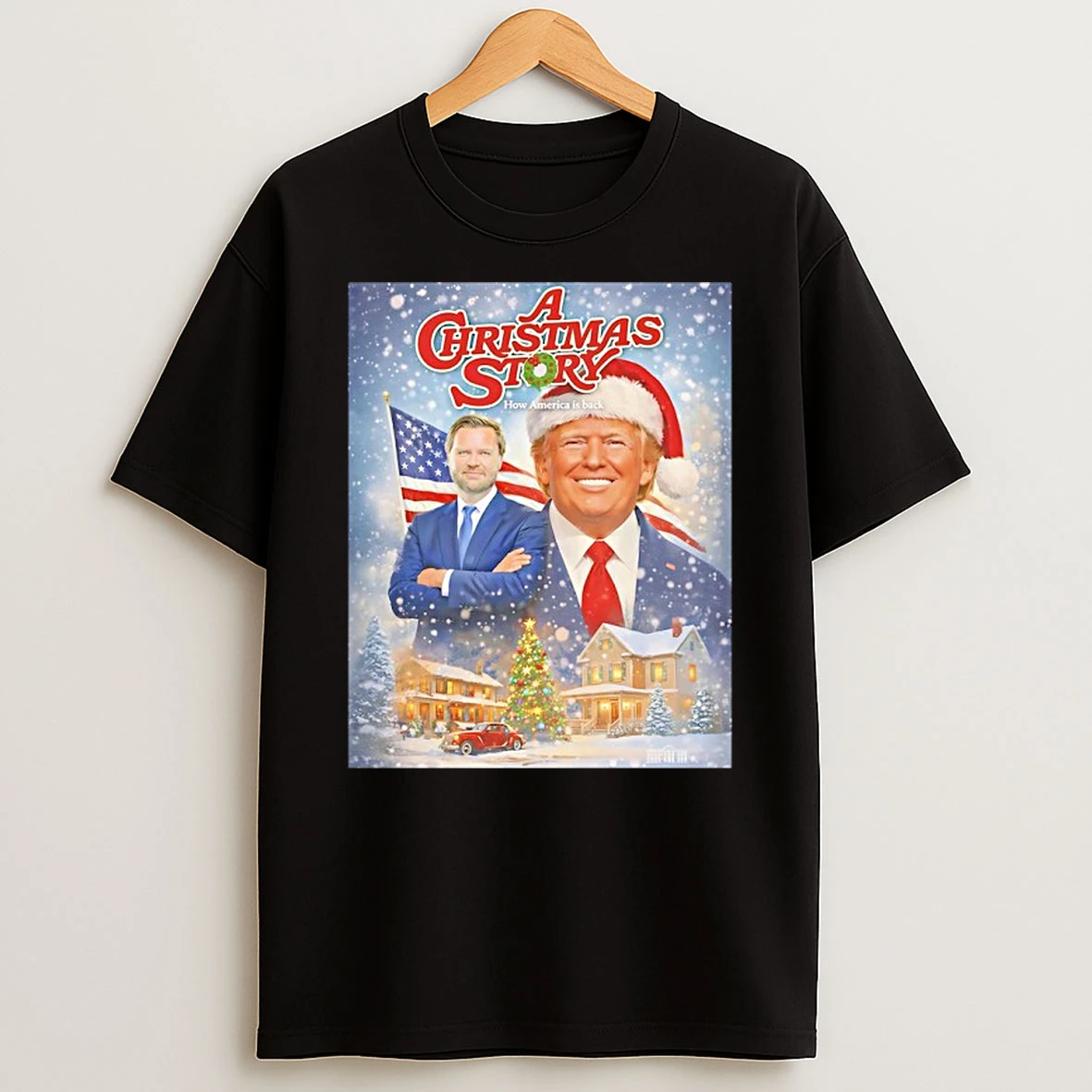 Trump And Vance A Christmas Story How America Is Back Shirts