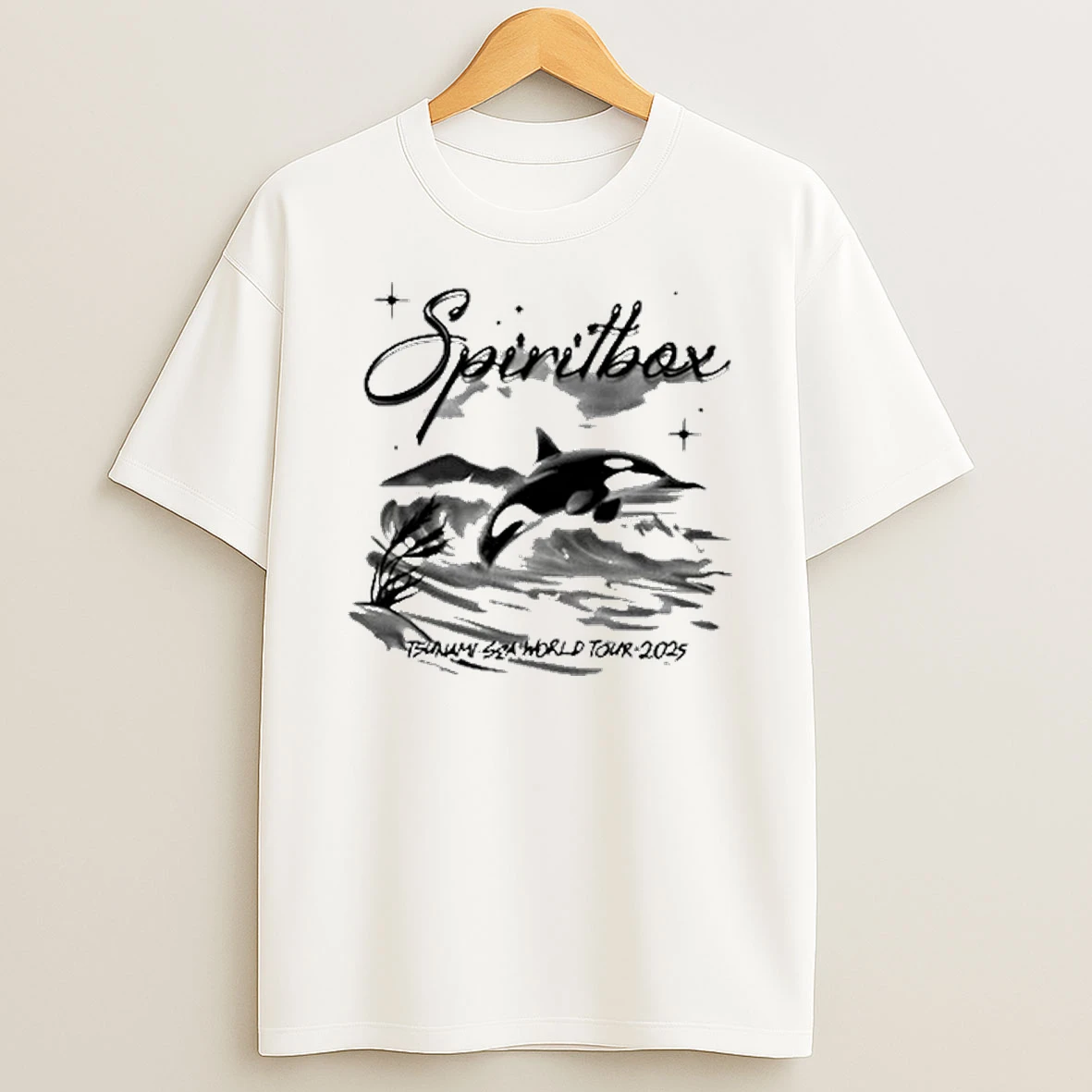 Tsunami Sea Airbrush Orca Tsunami Spa World Tour 2025 Shirts