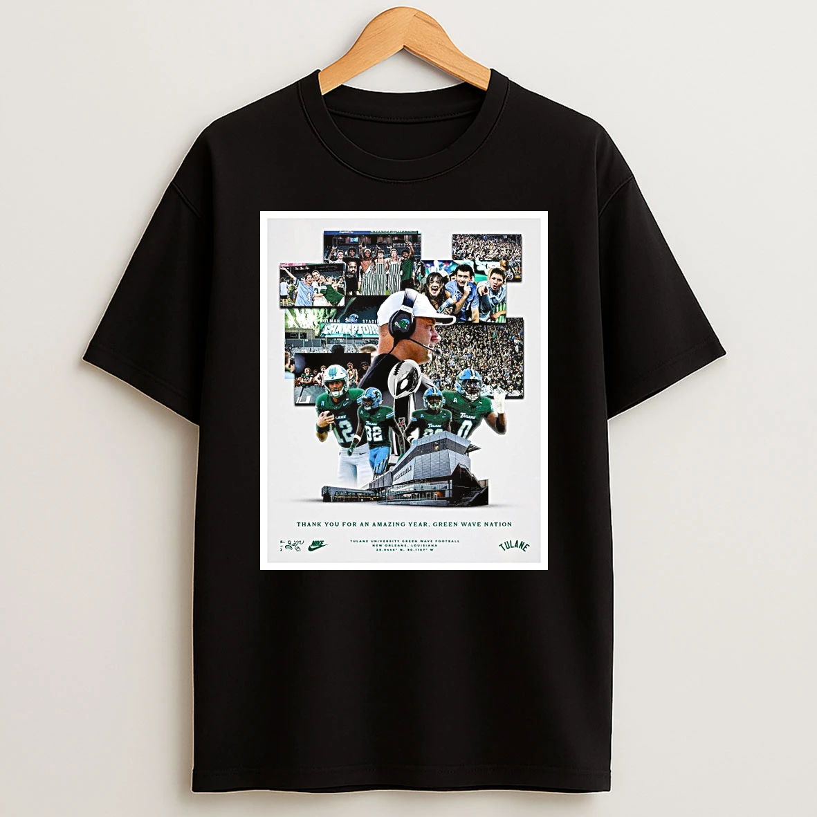 Tulane Green Wave 2025 Aac Championship Thank You For An Amazing Year Green Wave Nation Shirts