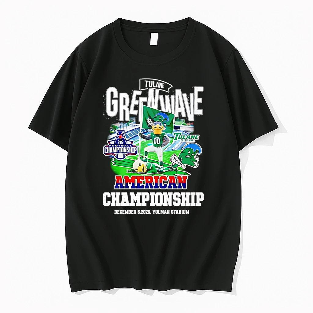 Tulane Green Wave 2025 American Championship Mascot Shirts