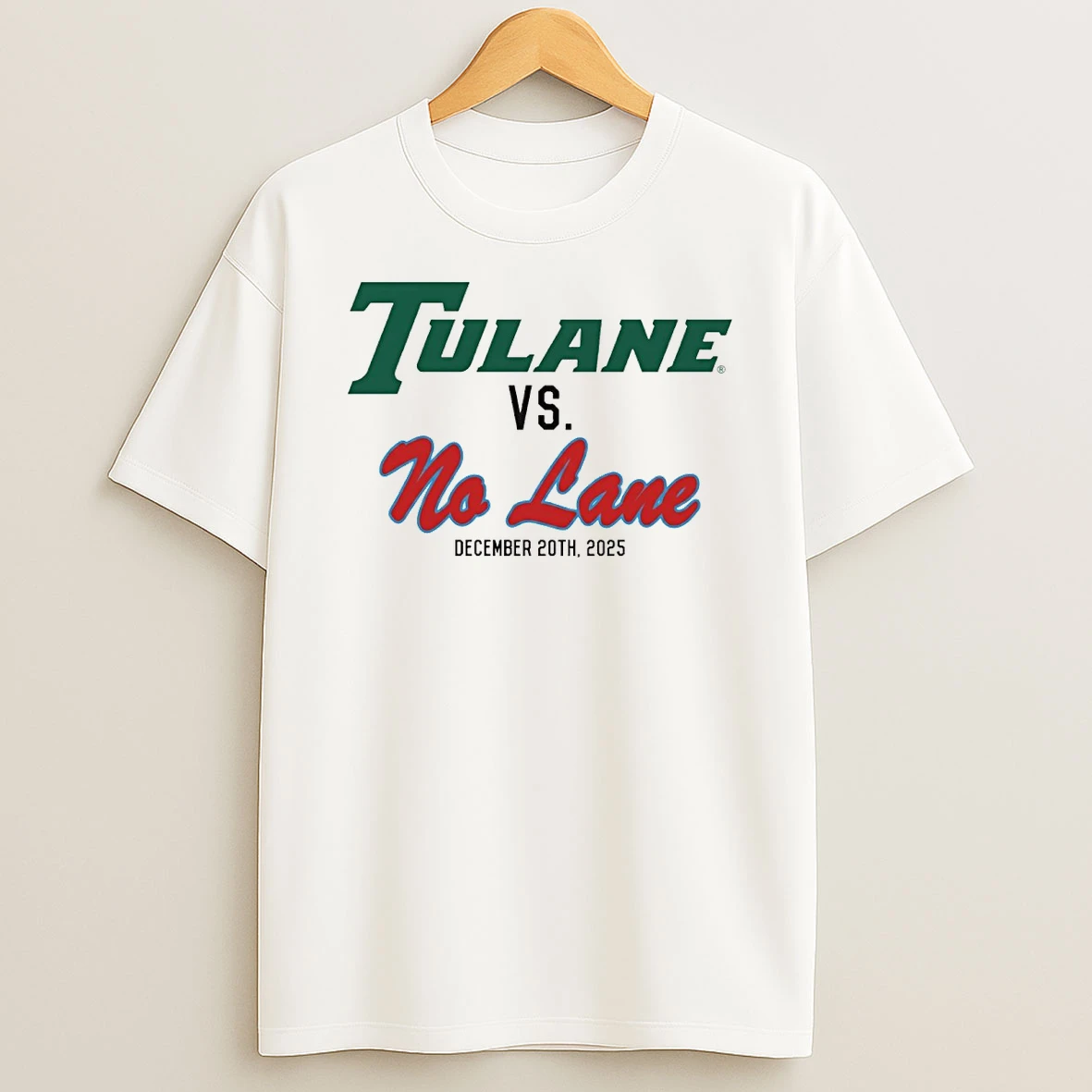 Tulane Green Wave Vs No Lane December 20th 2025 Shirts