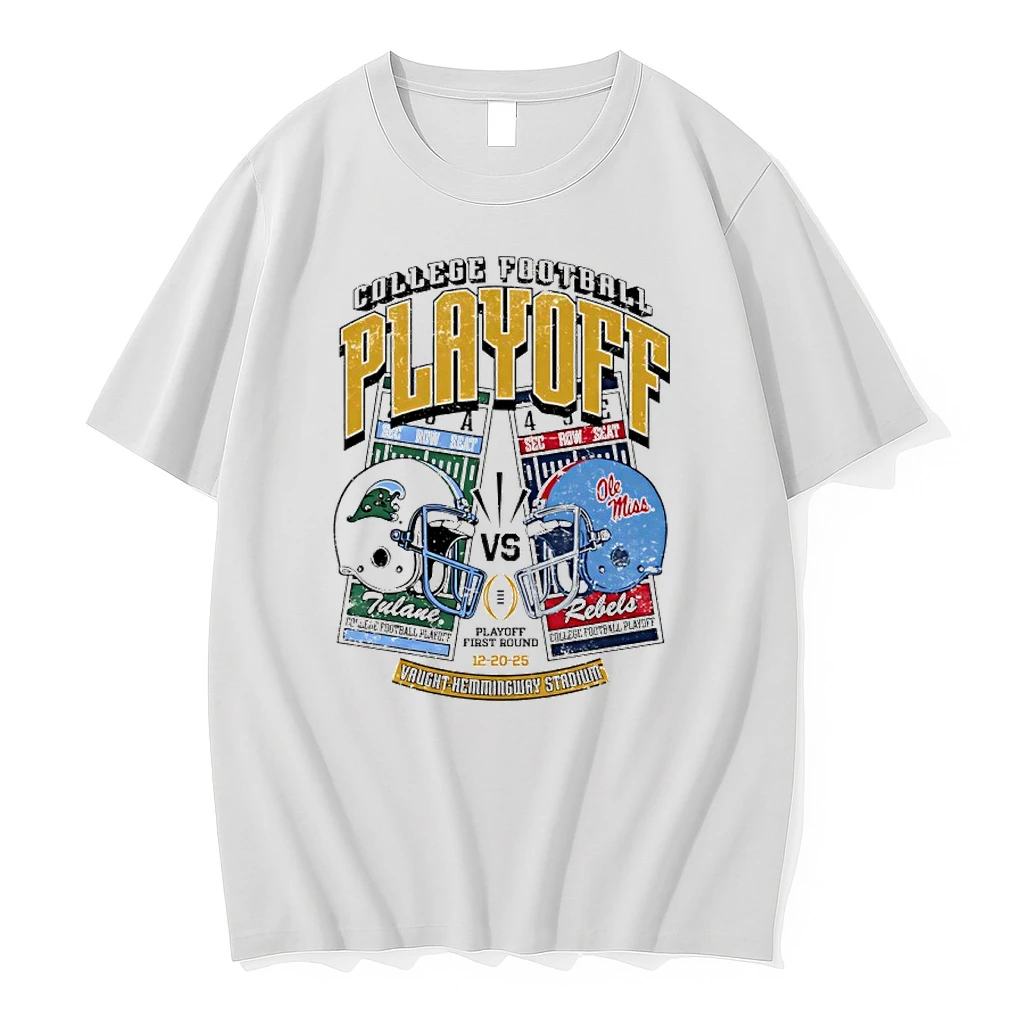 Tulane Vs Ole Miss 2025 College Football Playoff Helmet Ticket Shirts