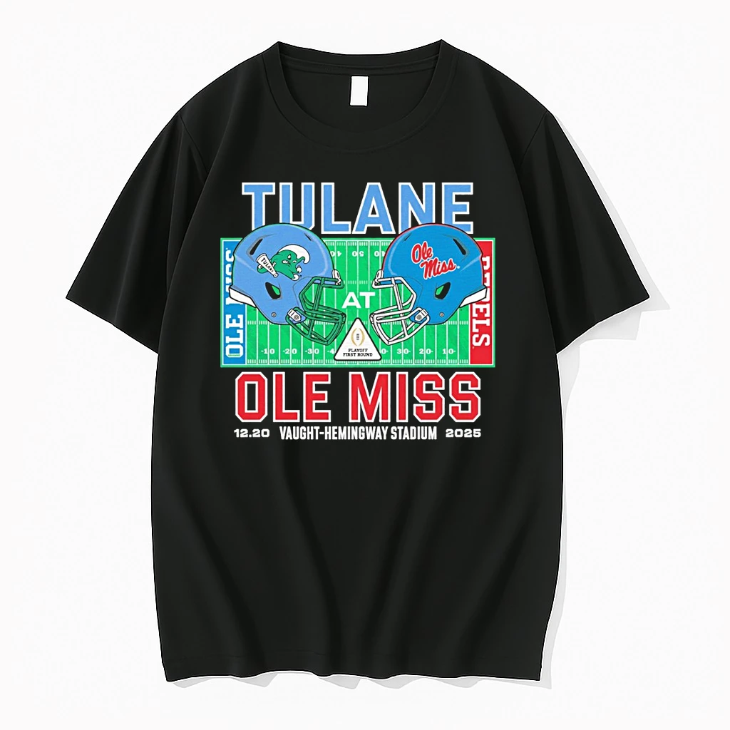 Tulane Vs Ole Miss 2025 College Football Playoff 12 20 Vaught Hemingway Stadium Shirts