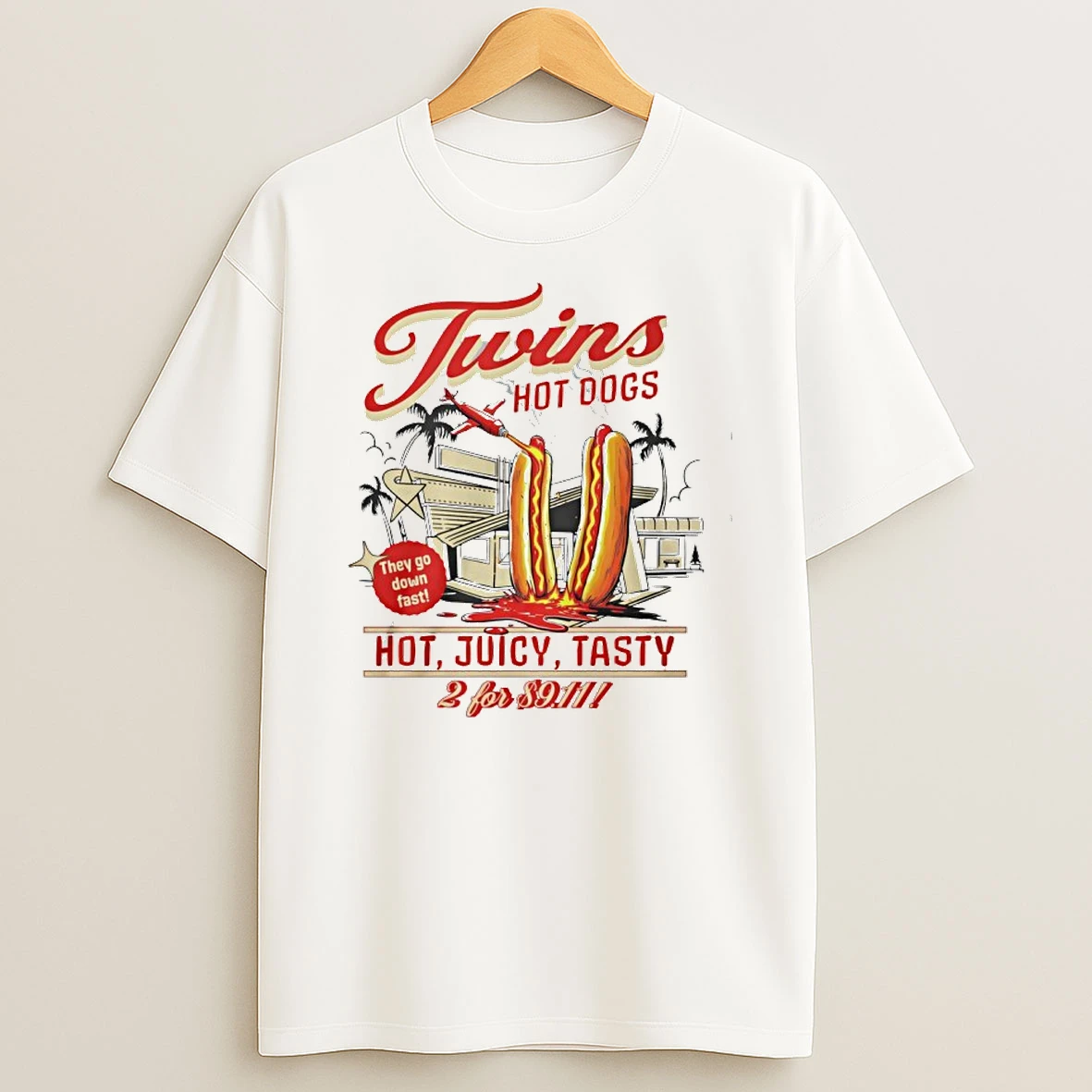 Twins Hot Dogs Hot Juicy Tasty Shirts