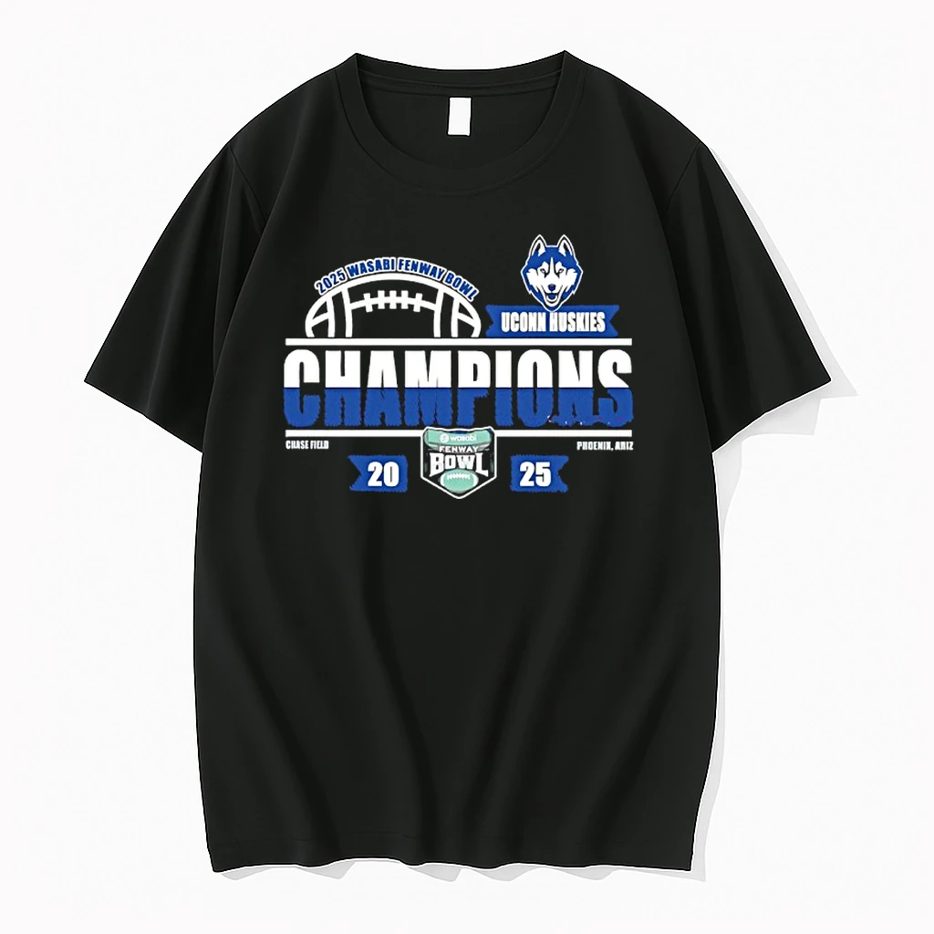 Uconn Huskies Wasabi Fenway Bowl Champions 2025 Classic Shirts