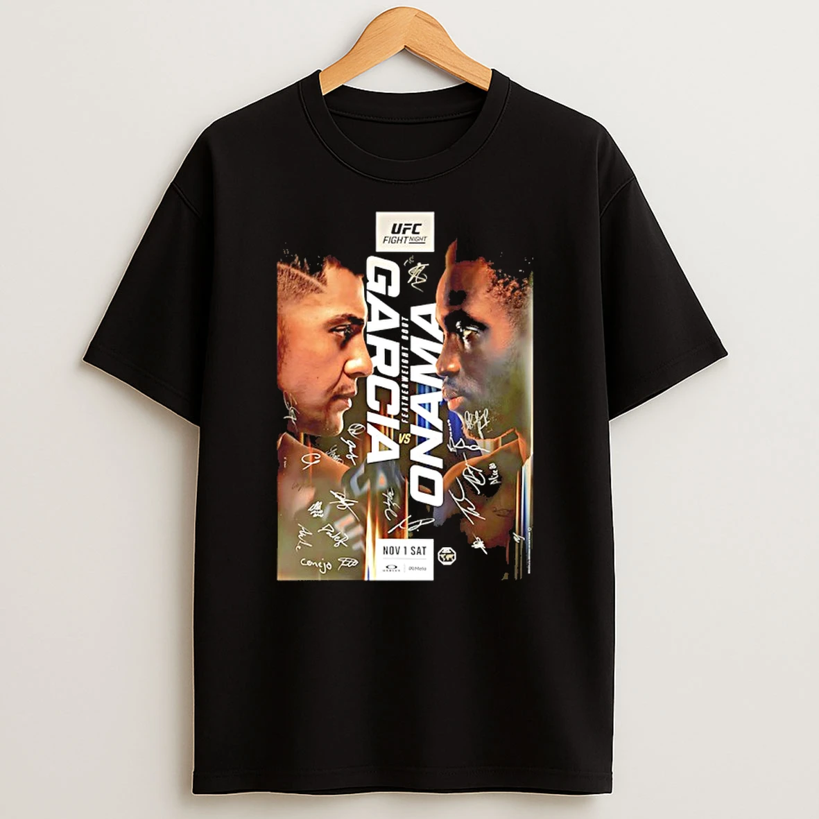 Ufc Fight Night Garcia Vs Onama Autographed Event Shirts