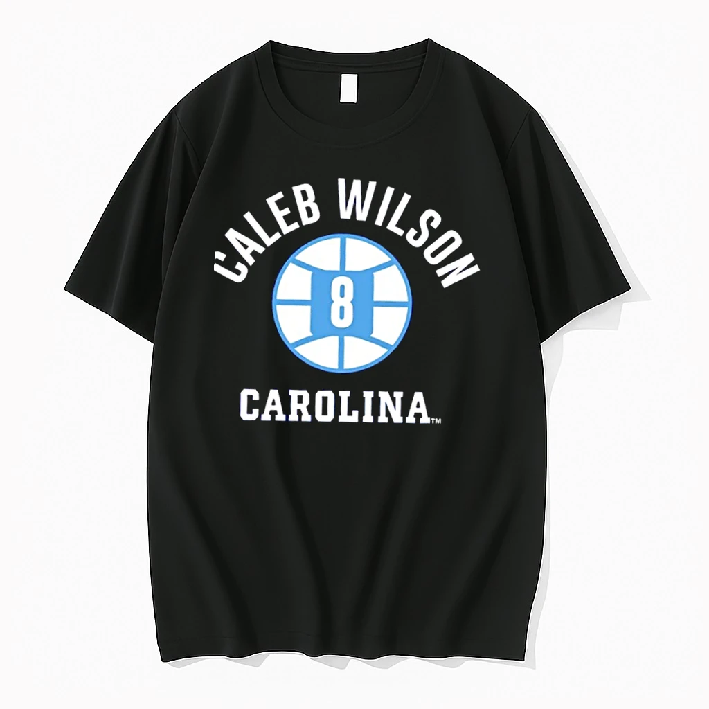 Unc Tar Heels Basketball Caleb Wilson Name Number Ball 8 Shirts