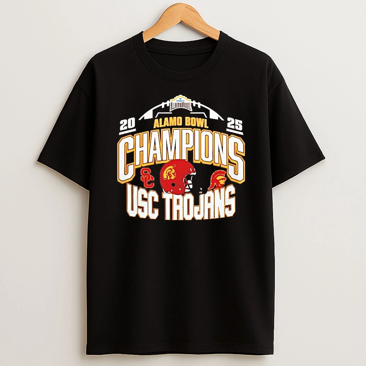 Usc Trojans 2025 Alamo Bowl Champions Helmet Shirts