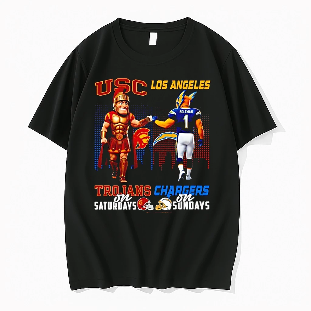 Usc Trojans On Saturdays X Los Angeles Chargers On Sundays Mascot Shirts