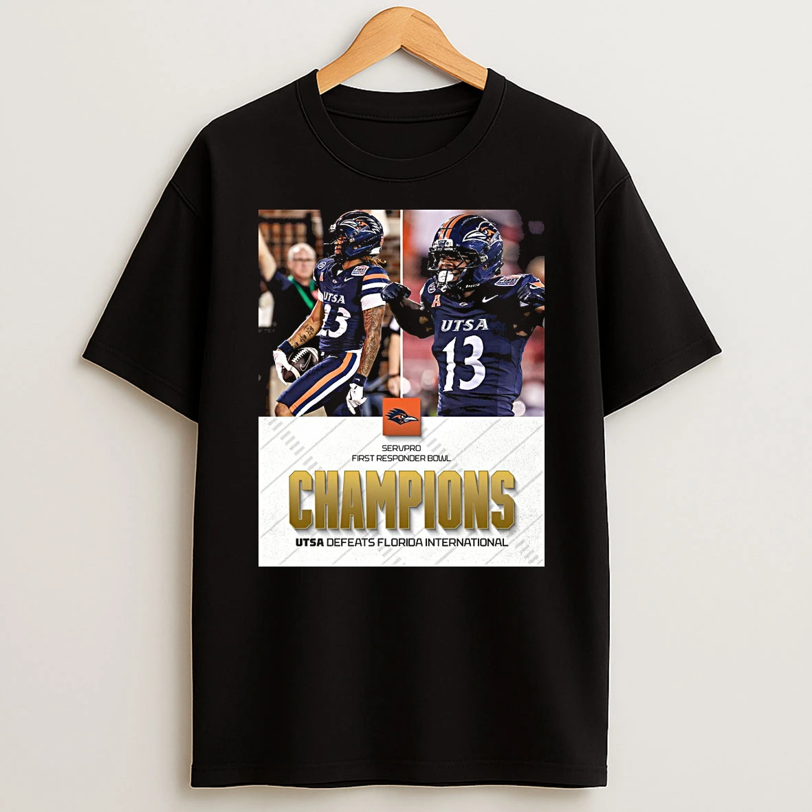 Utsa Roadrunners Defeats Florida International Final Score 57 20 2025 Servpro First Responder Bowl Shirts