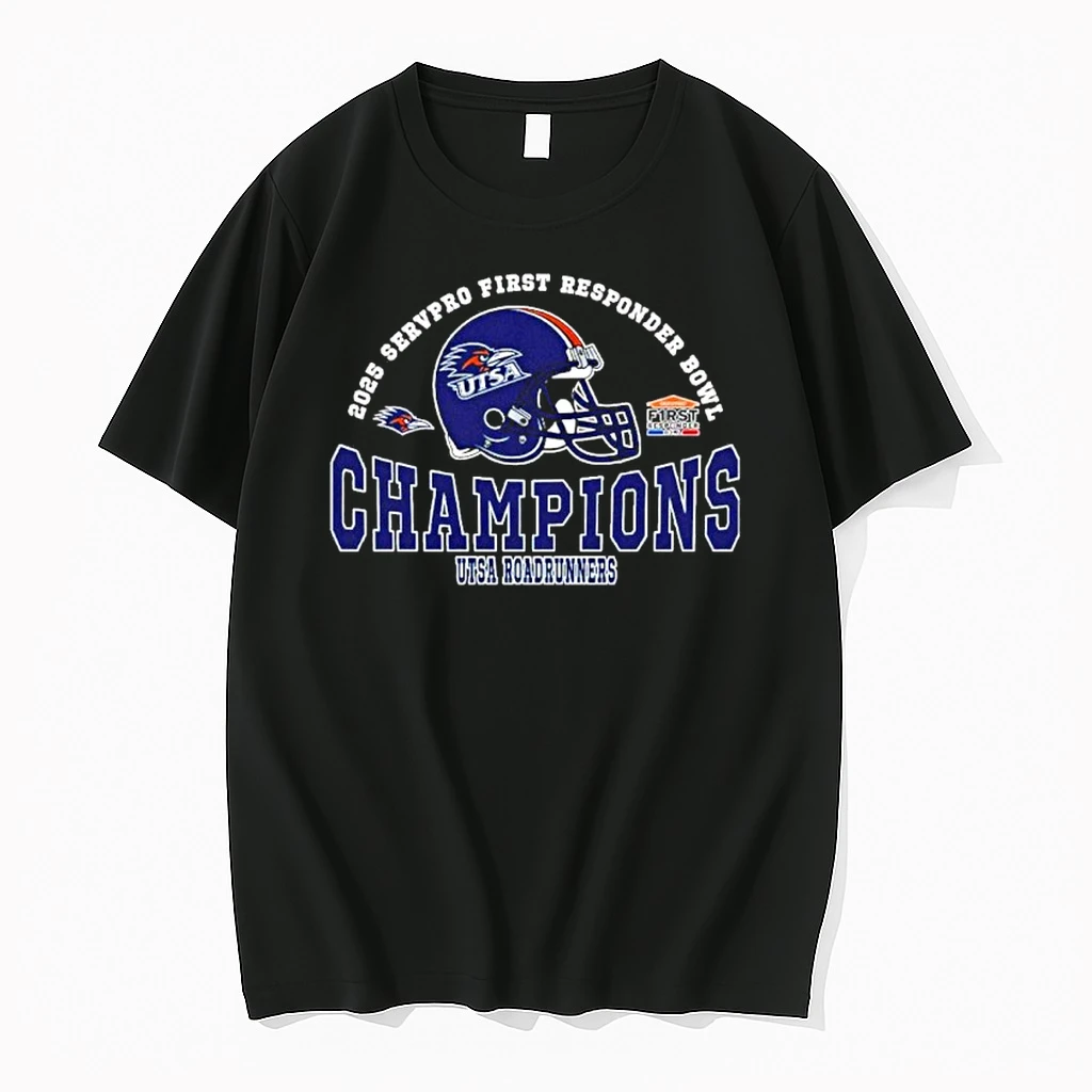 Utsa Roadrunners Football 2025 First Responder Bowl Champions Shirts