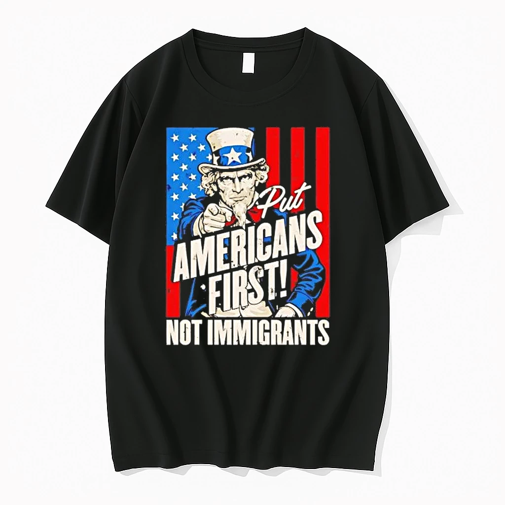 Uncle Sam Put Americans First Not Immigrants Shirts