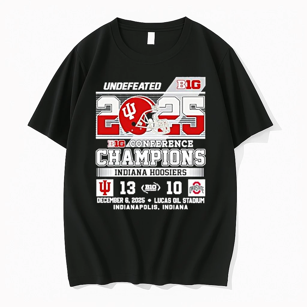 Undefeated 2025 Big 10 Conference Champions Indiana Hoosiers Shirts