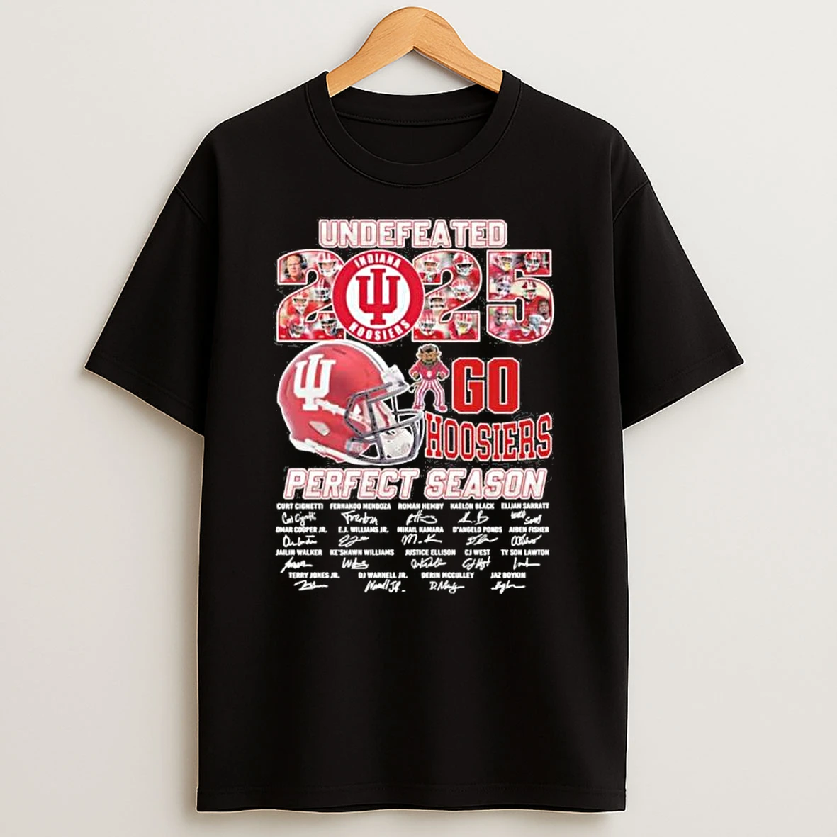 Undefeated 2025 Go Hoosiers Perfect Season Signatures Shirts