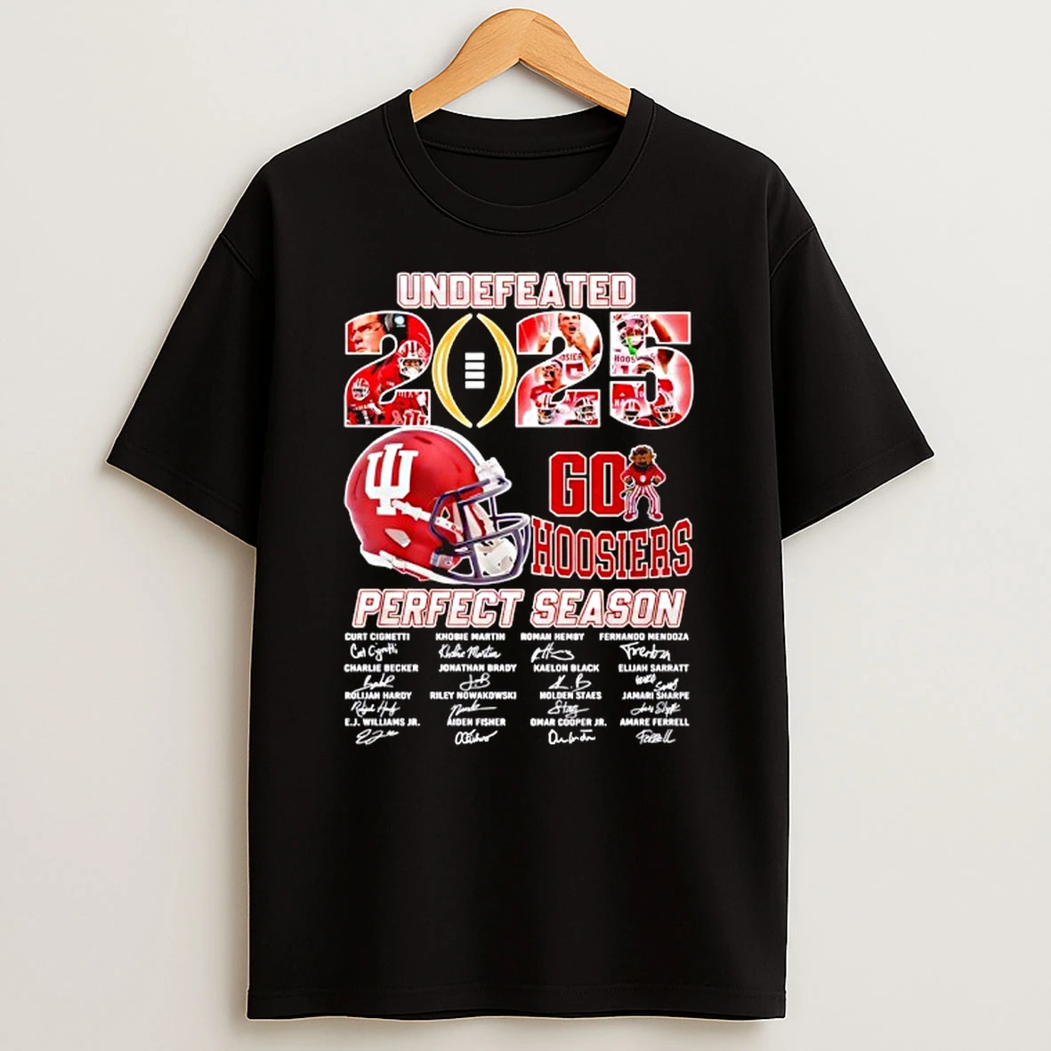 Undefeated 2025 Perfect Season Go Hoosiers Signature Shirts