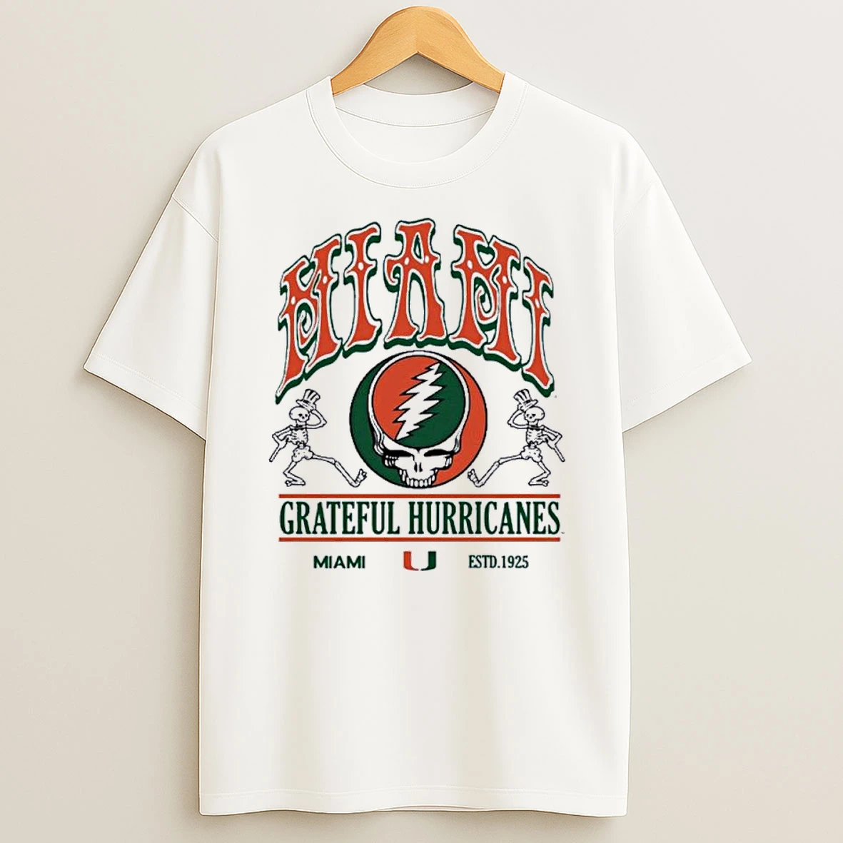 University Of Miami X Grateful Hurricanes Shirts