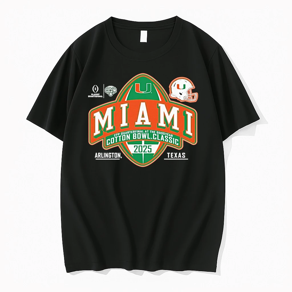 University Of Miami Football 2025 Cfp Quarterfinals At The Cotton Bowl Bound Shirts