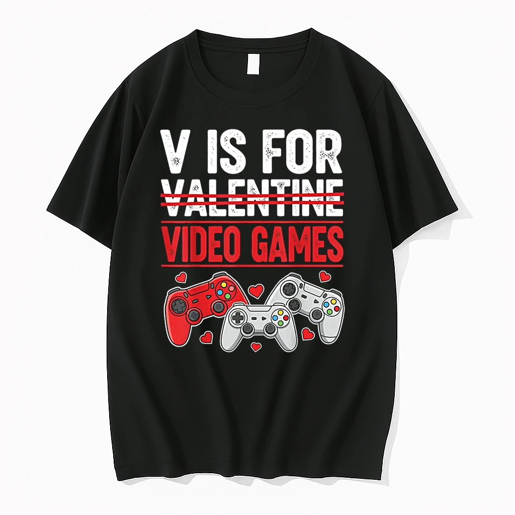 V Is For Video Games Valentines Shirts