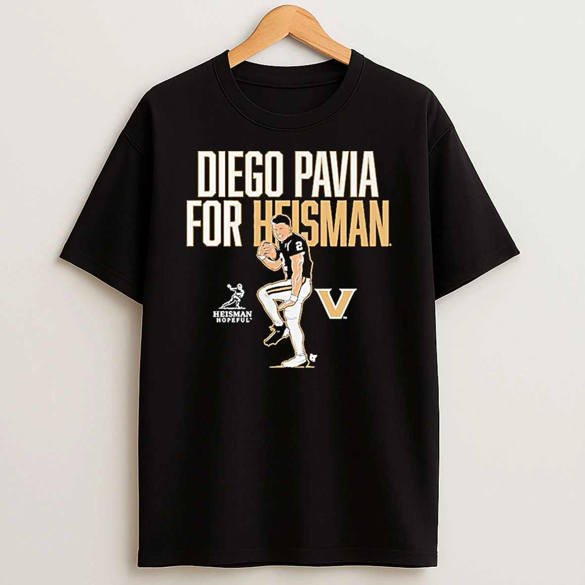 Vanderbilt Commodores Football Diego Pavia For Heisman Statue Pose Shirts