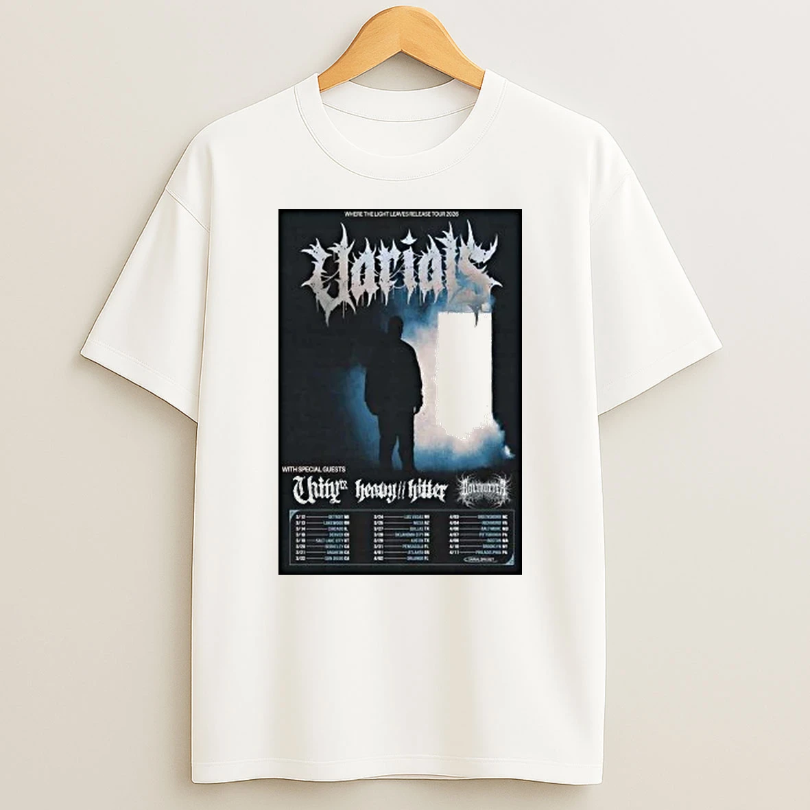 Varials Where The Light Leaves Release 2026 Shows Shirts