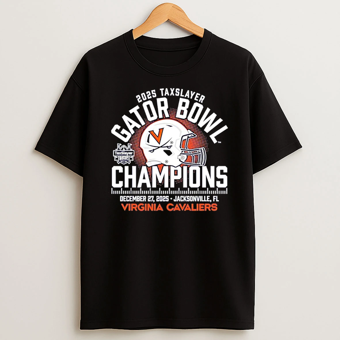 Virginia Cavaliers 25 Texaslayer Gator Bowl Champions Shirts