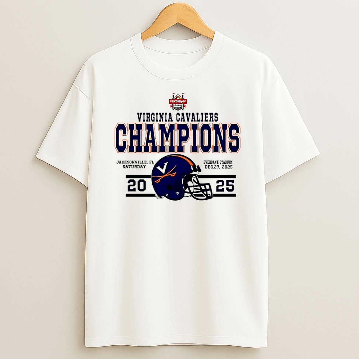 Virginia Cavaliers Football 2025 Taxslayer Gator Bowl Champions Classic Shirts