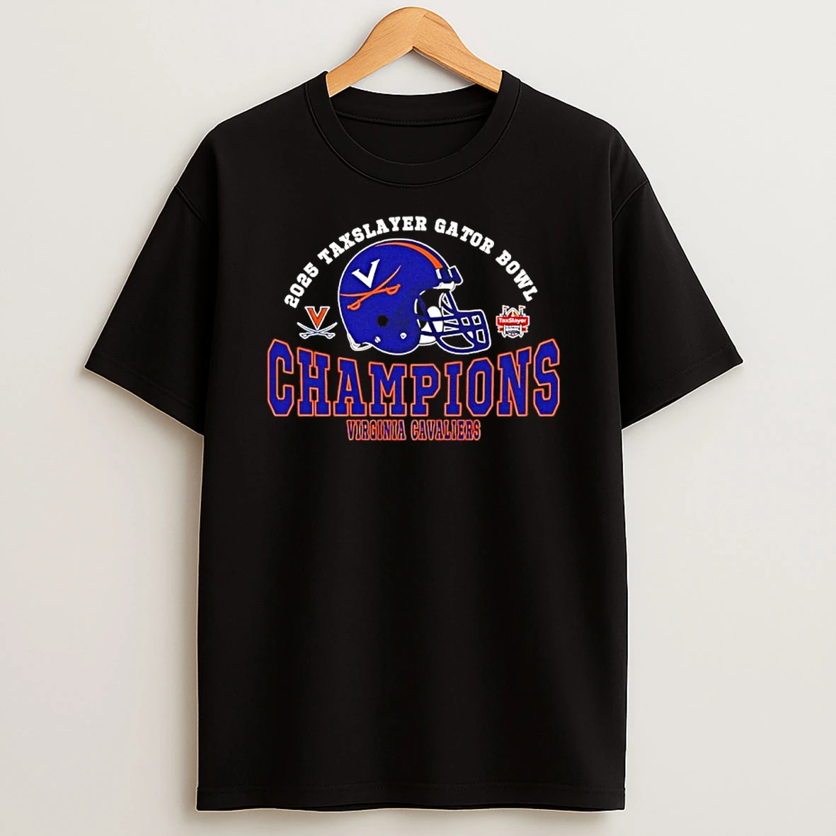 Virginia Cavaliers Football 2025 Taxslayer Gator Bowl Champions Shirts