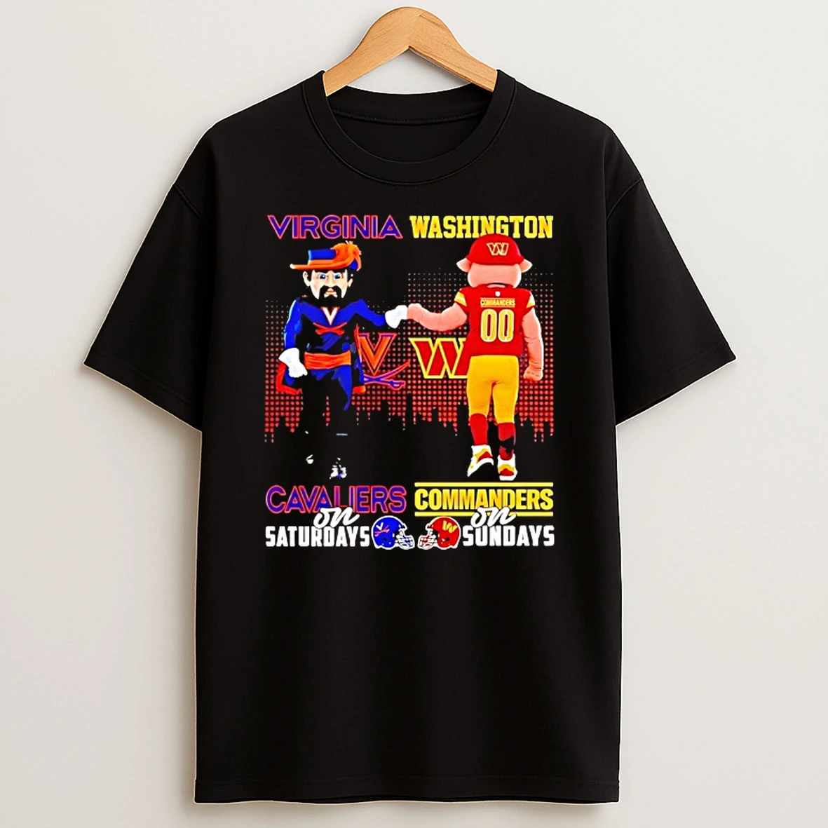 Virginia Cavaliers On Saturdays Washington Commanders On Sundays Mascot Shirts