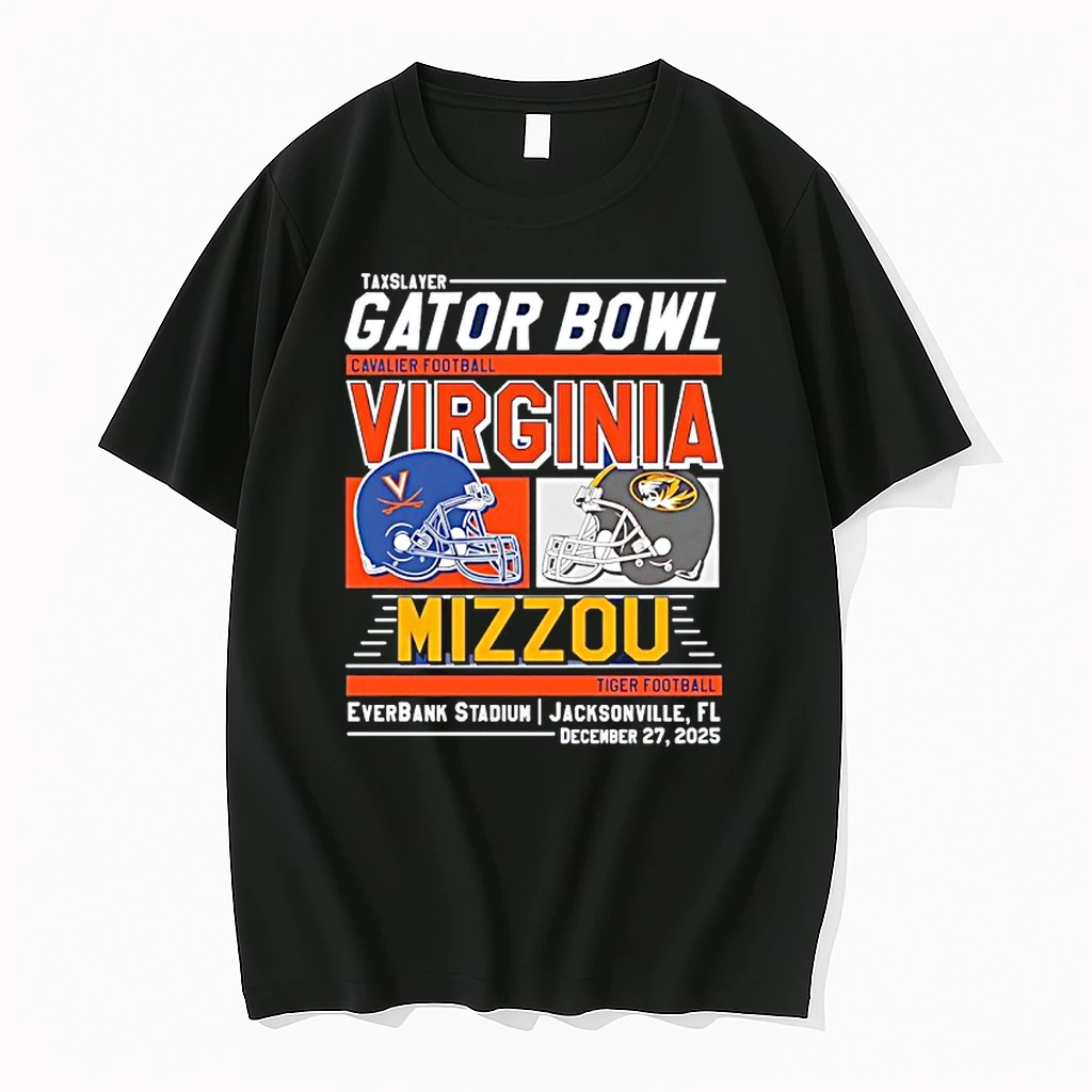 Virginia Vs Missouri Tigers 2025 Gator Bowl Helmets Shirts