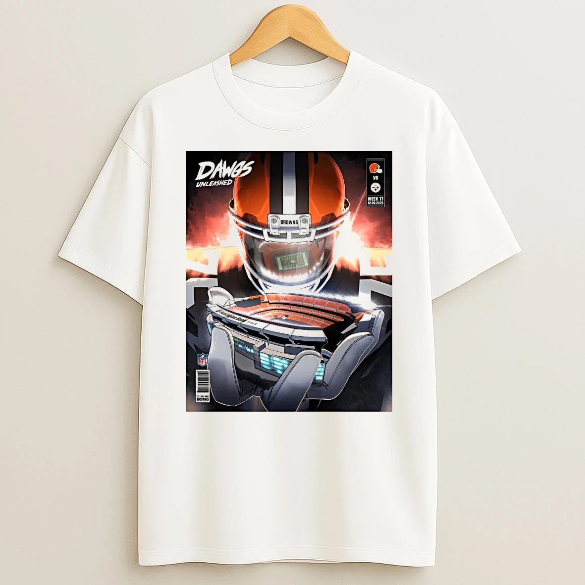 Waszzztp Dawgs Unleashed 2025 Nfl Cleveland Browns Vs Pittsburgh Steelers Week 17 Shirts