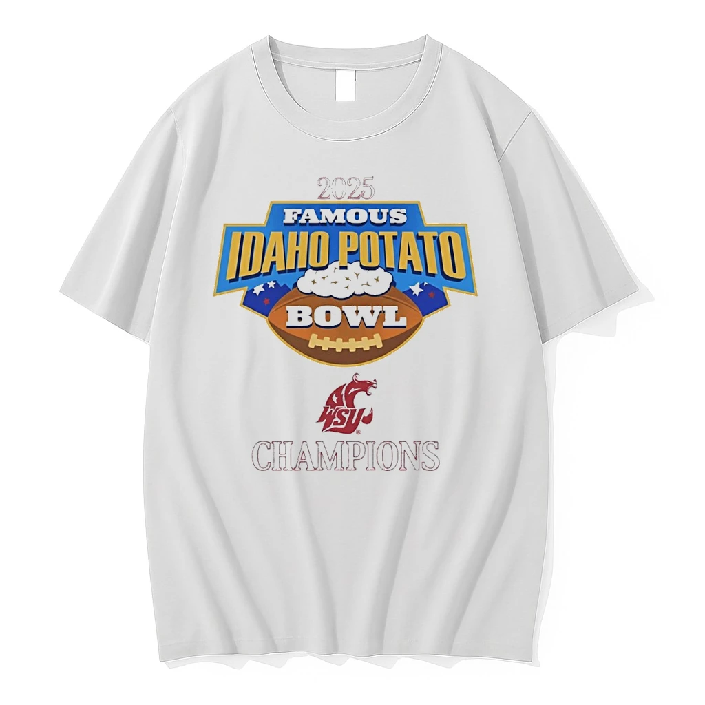 Wsu Washington State Cougars 2025 Famous Idaho Potato Bowl Champions Shirts