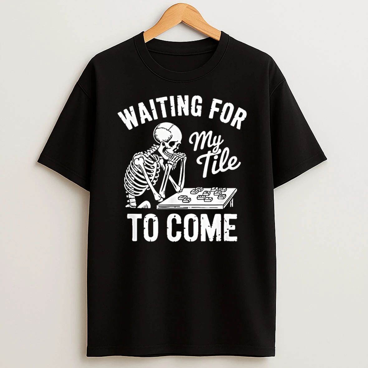 Waiting For My Tile To Come Mahjong Japanese Chinese Game Shirts