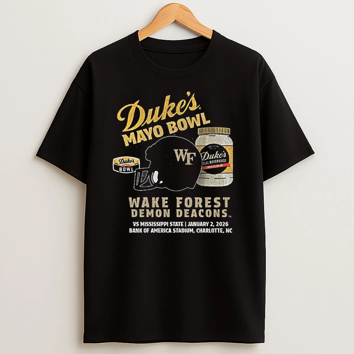 Wake Forest Demon Deacons 2026 Dukes Mayo Bowl Bound Shirts