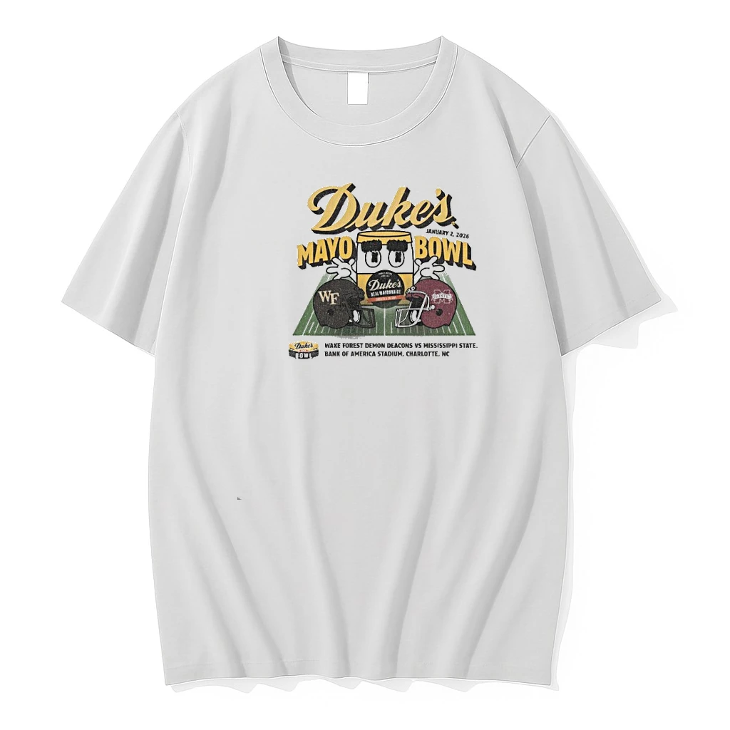 Wake Forest Demon Deacons Vs Mississippi State 2026 Dukes Mayo Bowl 2 Team Head To Head Shirts