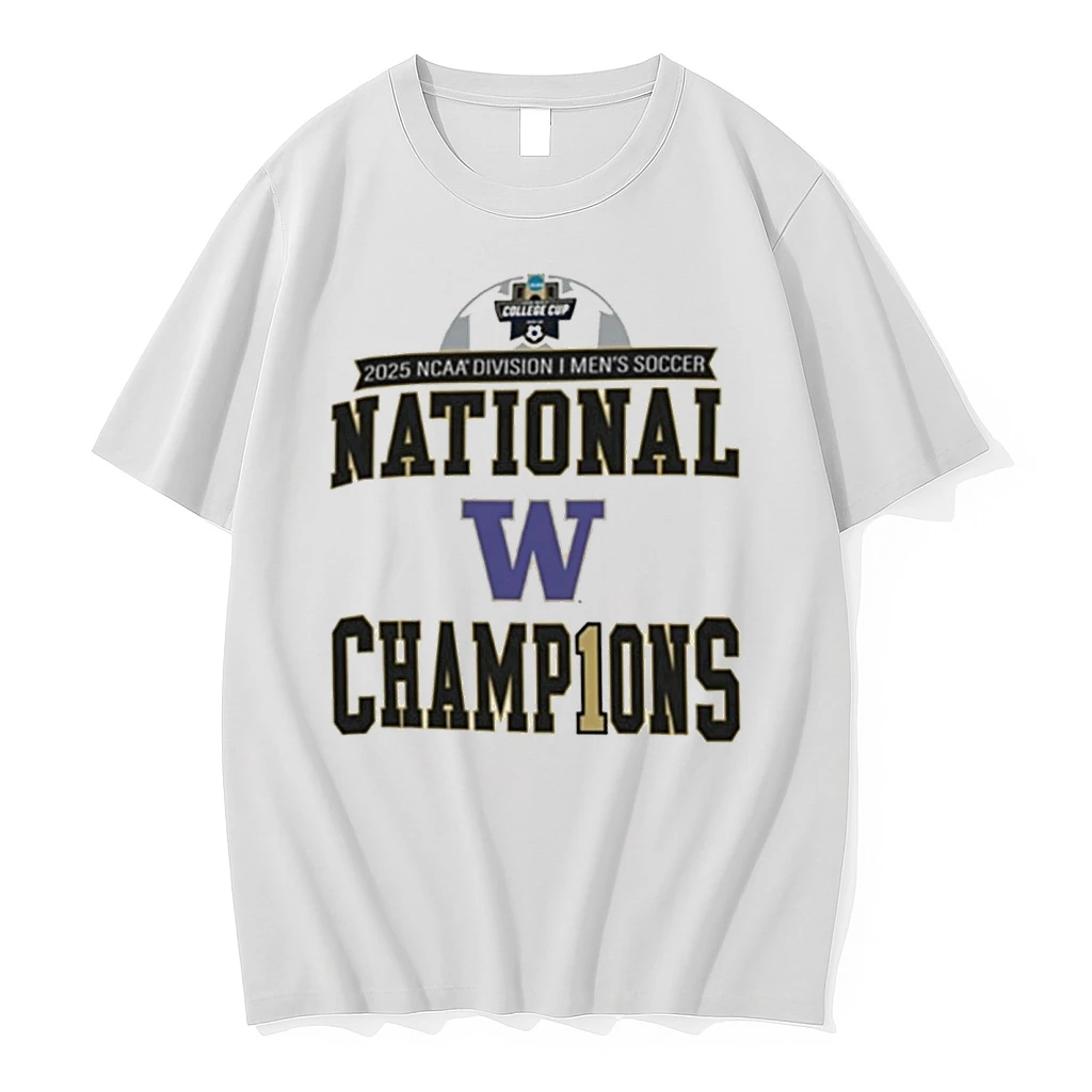 Washington Huskies 2025 Ncaa Division I Mens Soccer National Champions Shirts