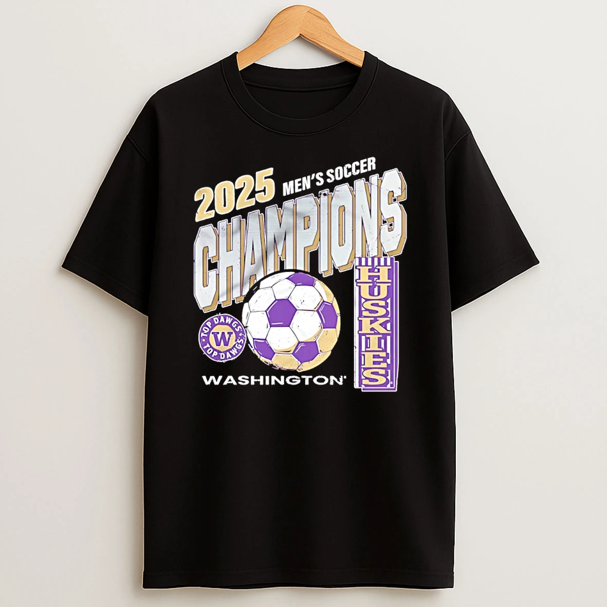 Washington Huskies 2025 Ncaa Mens Soccer Champions Shirts