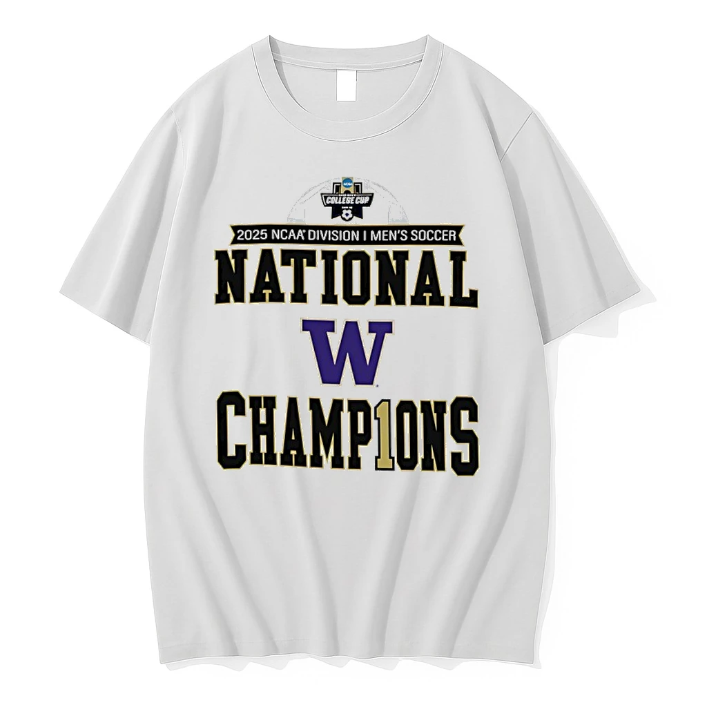 Washington Huskies 2025 Ncaa Mens Soccer National Champions Locker Room Shirts