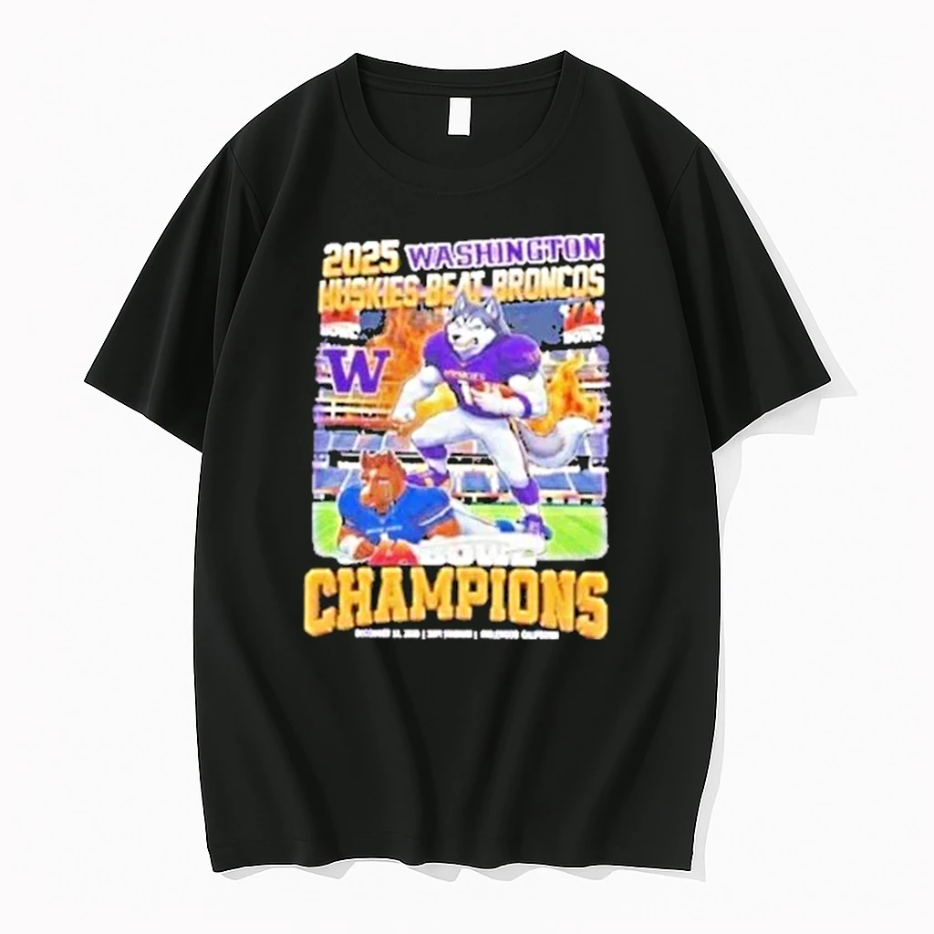 Washington Huskies Beat Broncos 2025 La Bowl Champions Shirts