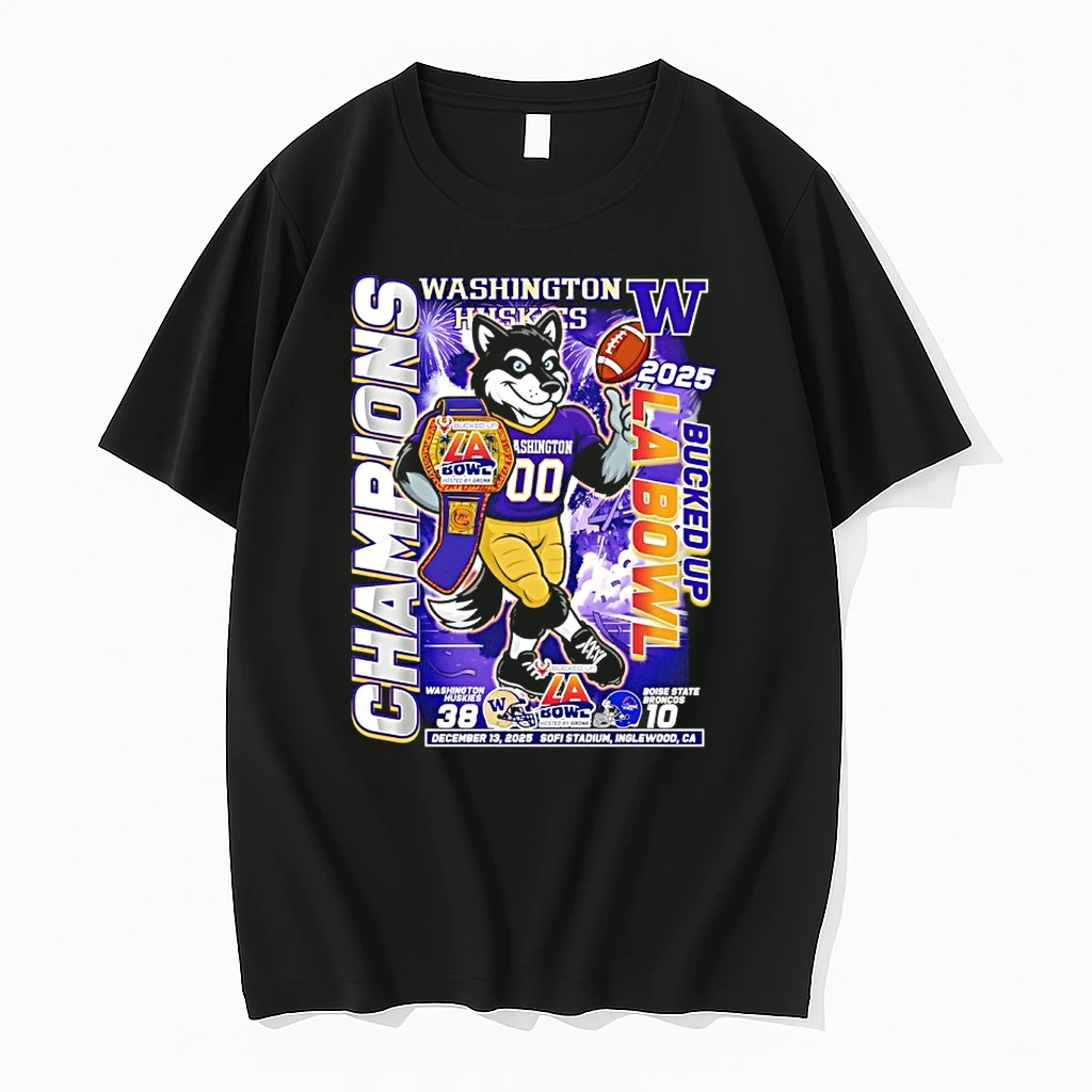 Washington Huskies Bucked Up La Bowl Champions Mascot 2025 Shirts