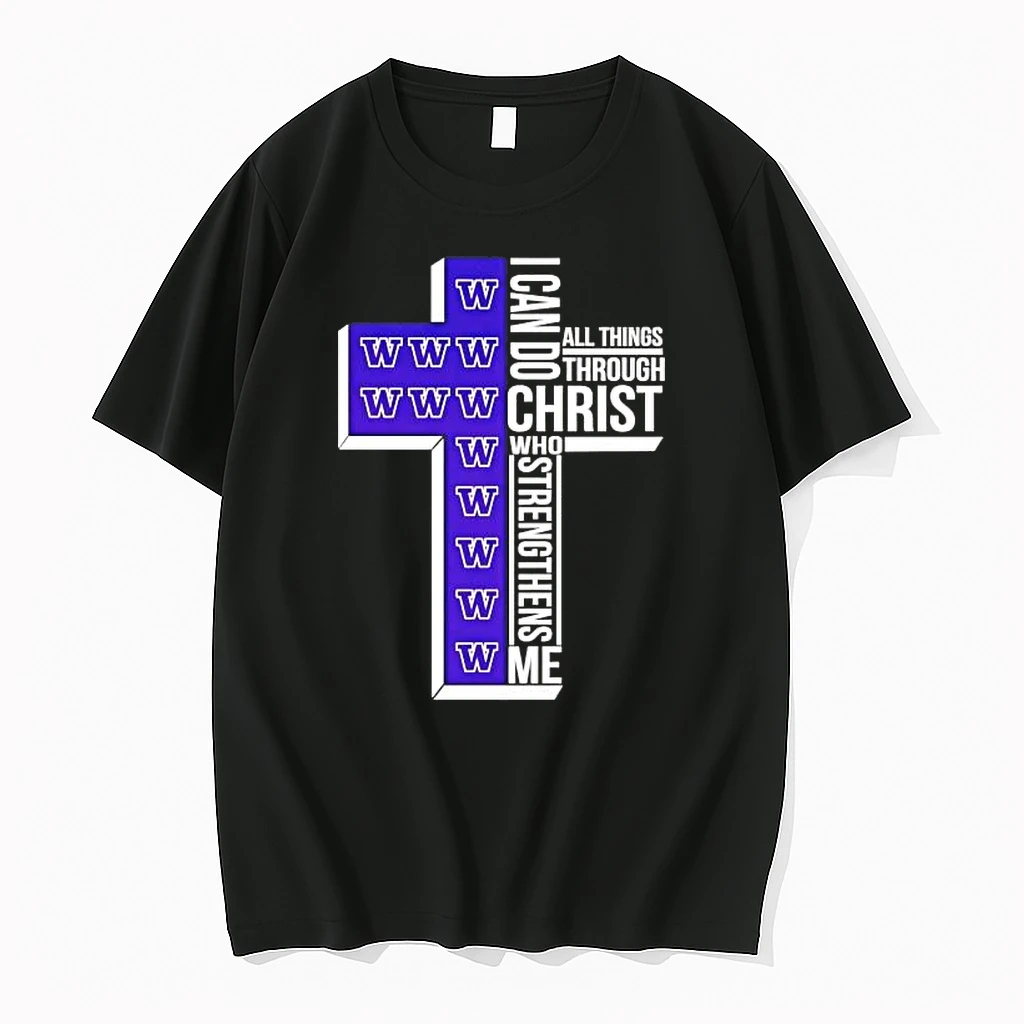 Washington Huskies I Can Do All Things Through Christ Shirts