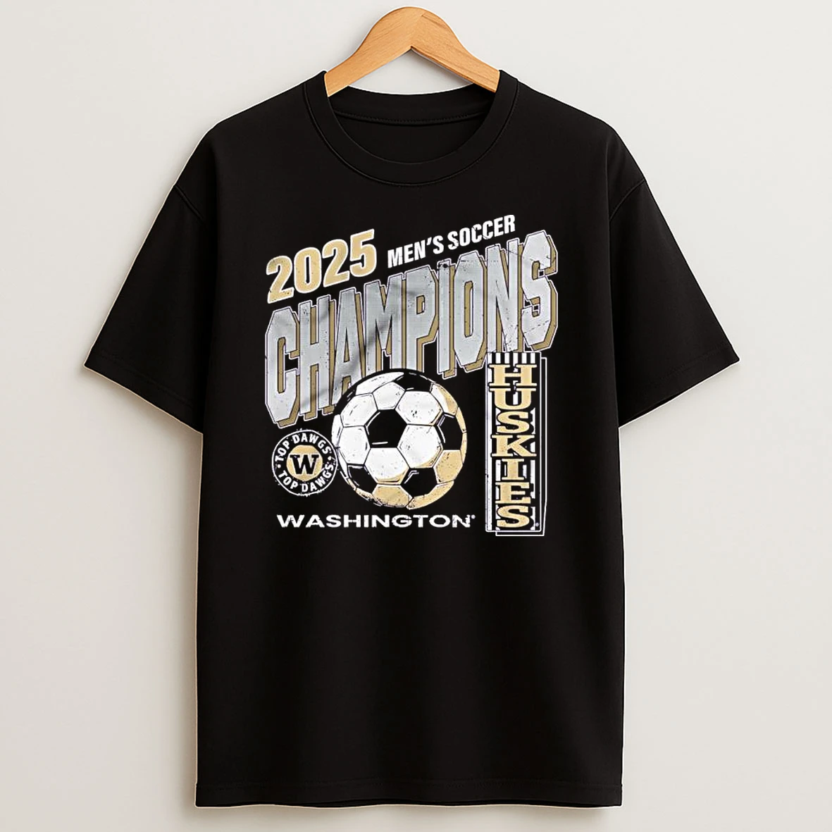 Washington Huskies Ncaa Mens Soccer National Champions 2025 Top Dawgs Shirts