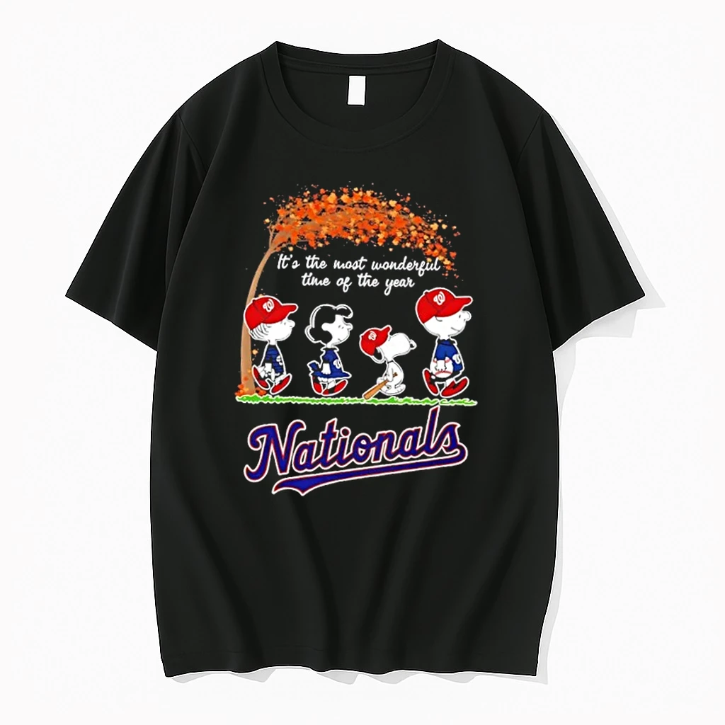 Washington Nationals X Peanuts Snoopy And Friends Autumn Its The Most Wonderful Time Of The Year Shirts