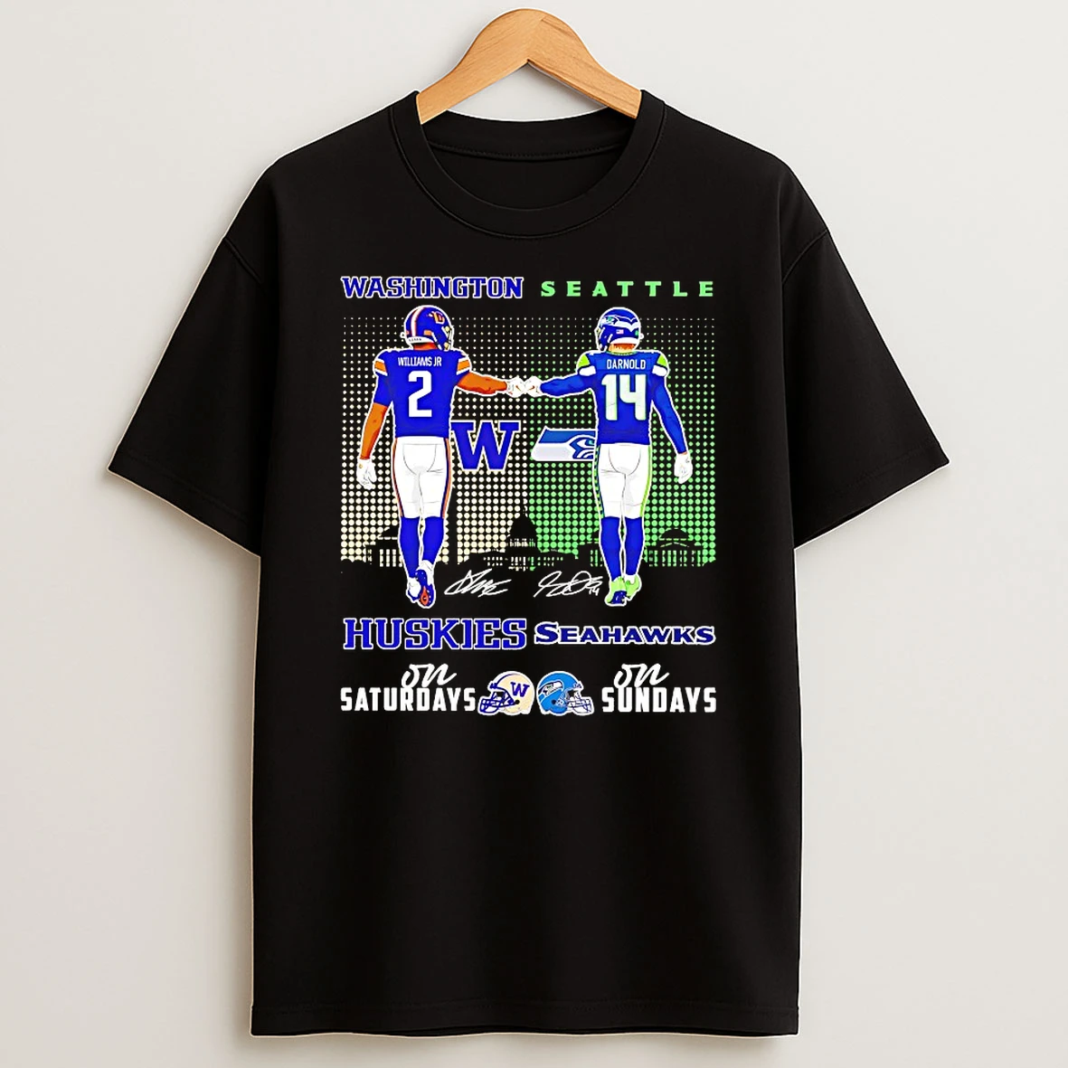 Washington Seattle Huskies Seahawks Football Saturday Sunday Shirts