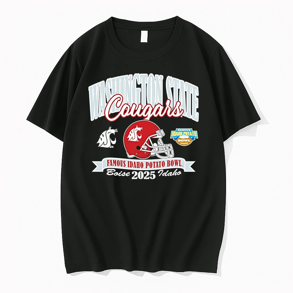 Washington State Cougars Football 2025 Famous Idaho Potato Bowl Bound Boise Idaho Helmet Shirts