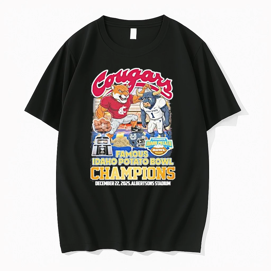Washington State Cougars Mascot 2025 Idaho Potato Bowl Champions Shirts