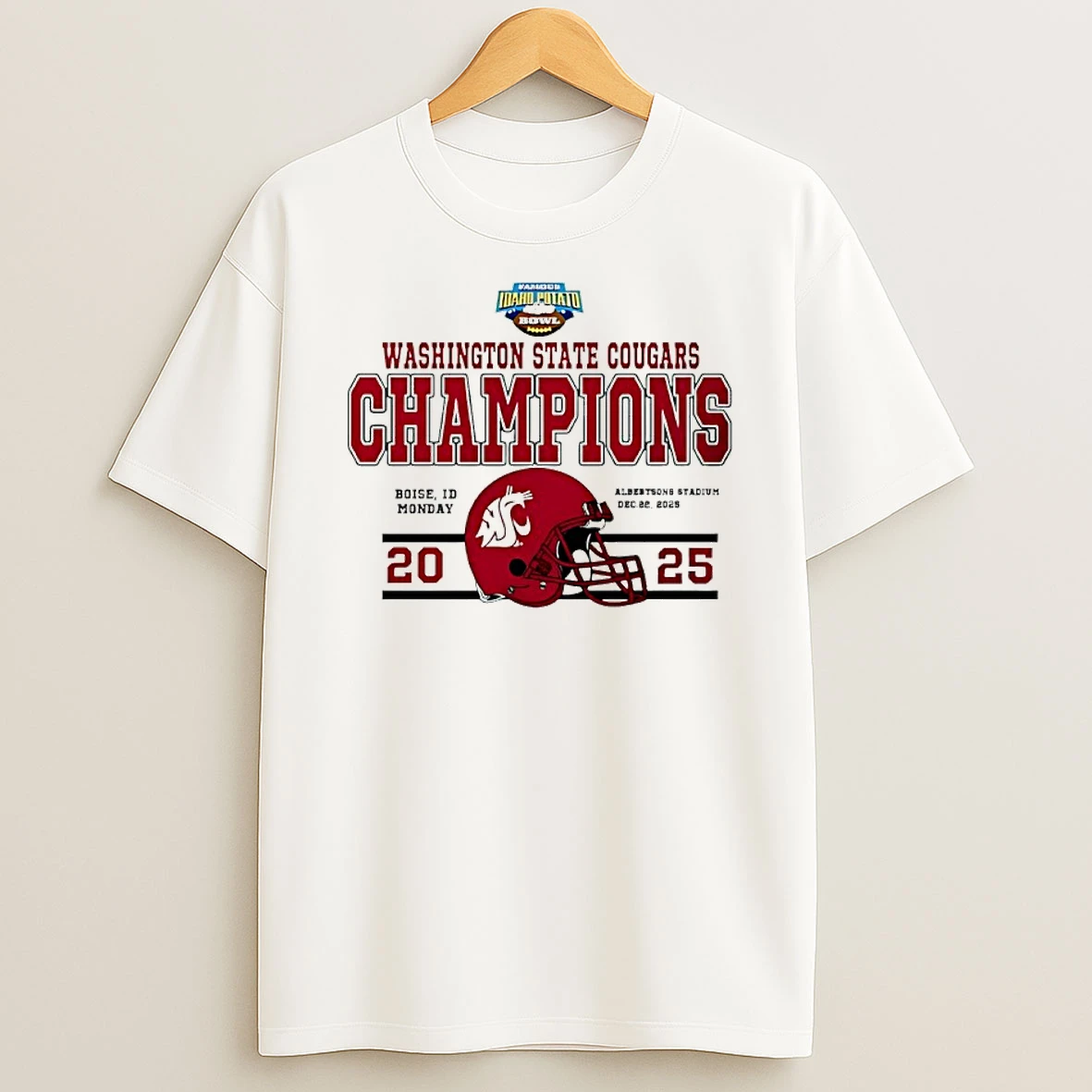 Washington State Cougars Potato Bowl Champions 2025 Shirts