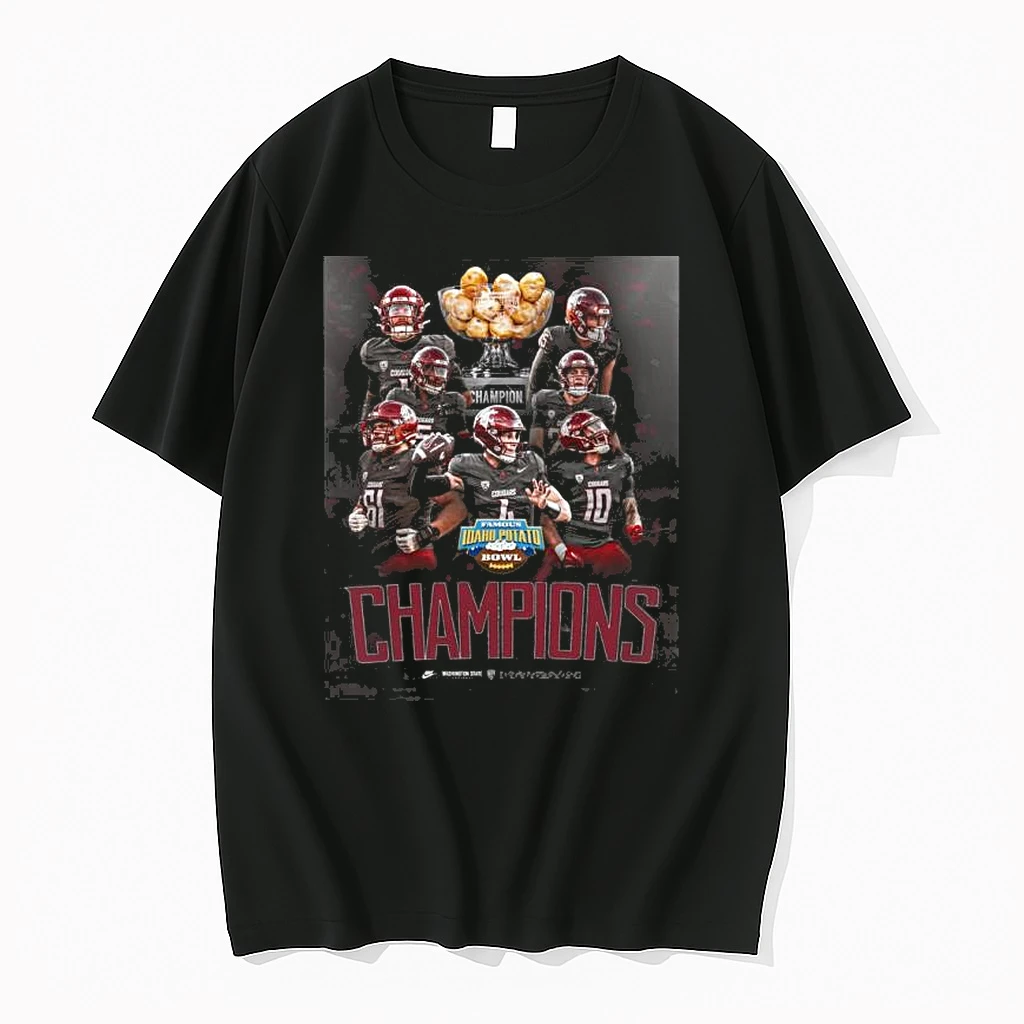 Washington State Cougars Team 2025 Idaho Potato Bowl Champions Shirts