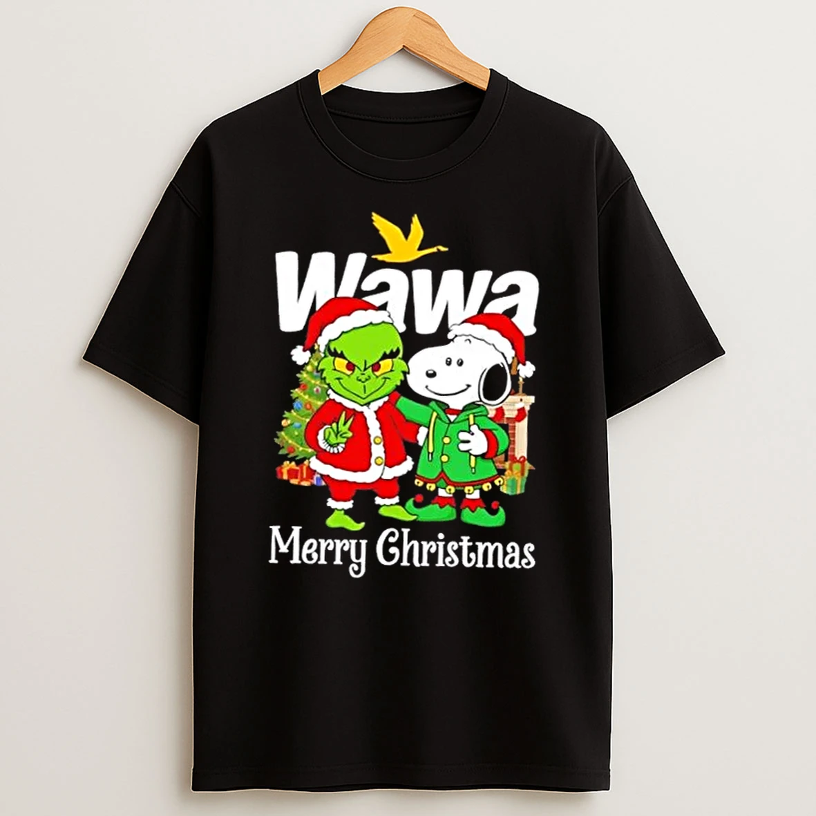 Wawa X Grinch And Snoopy Merry Christmas Shirts
