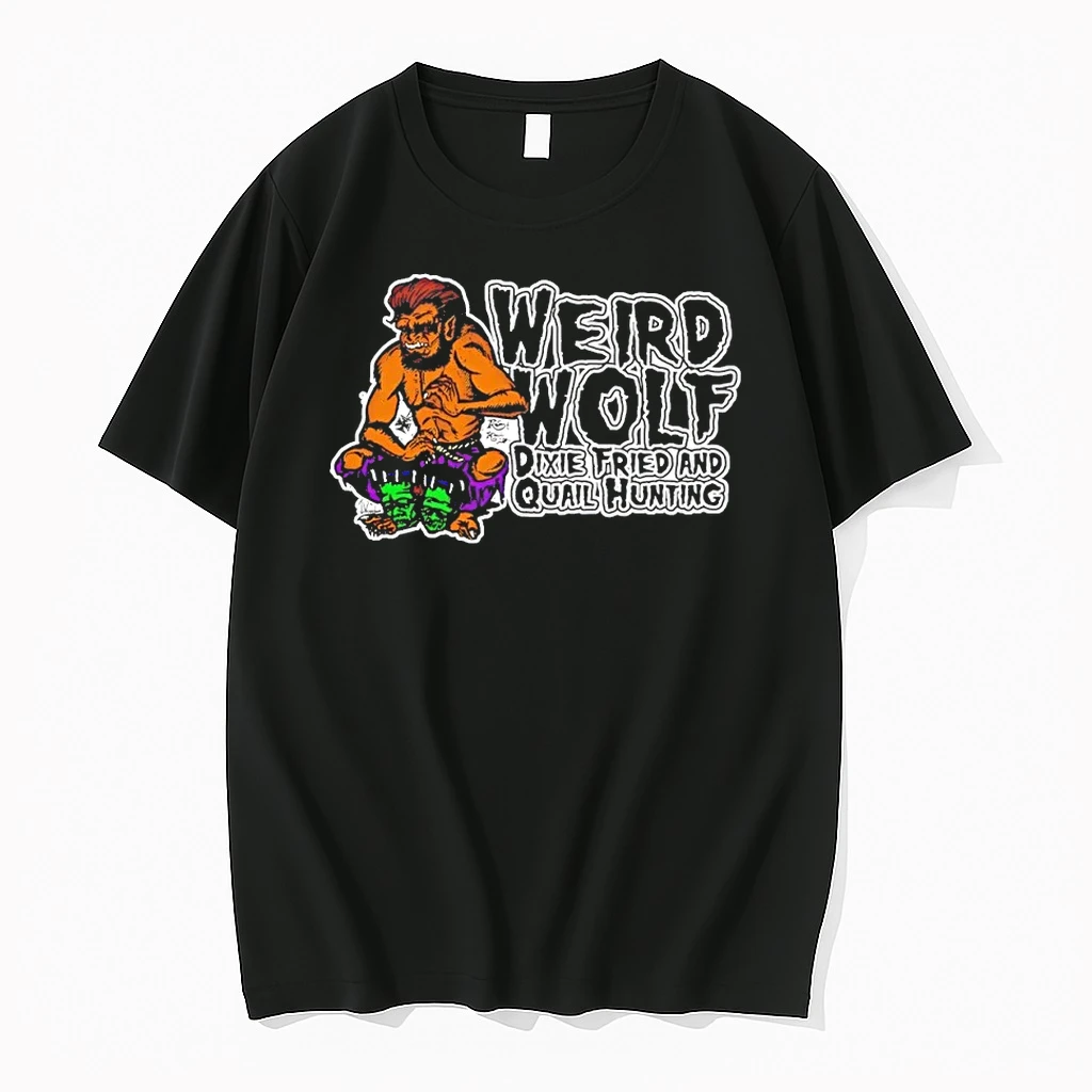 Weird Wolf Dixie Fried And Quail Hunting Goat Cartoon Shirts